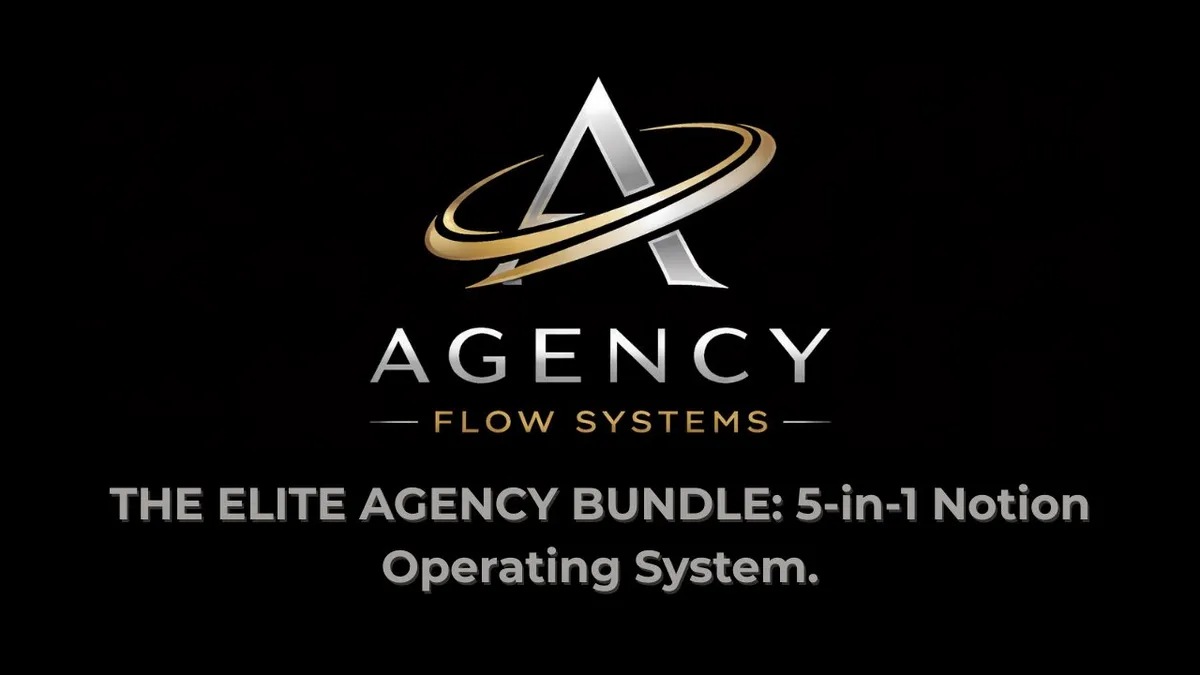 Luxus Labs Elite Bundle promotional cover image for the Notion agency OS template